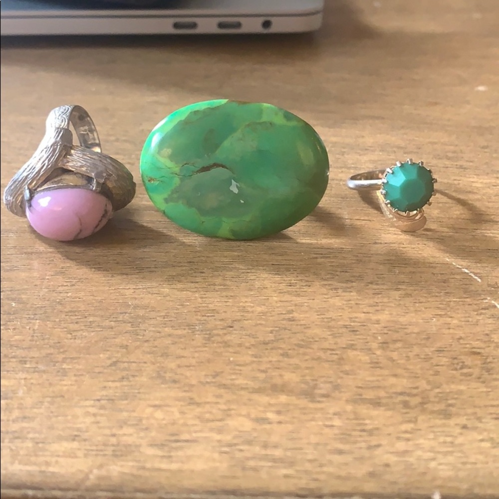 Vintage costume jewelry ring lot
